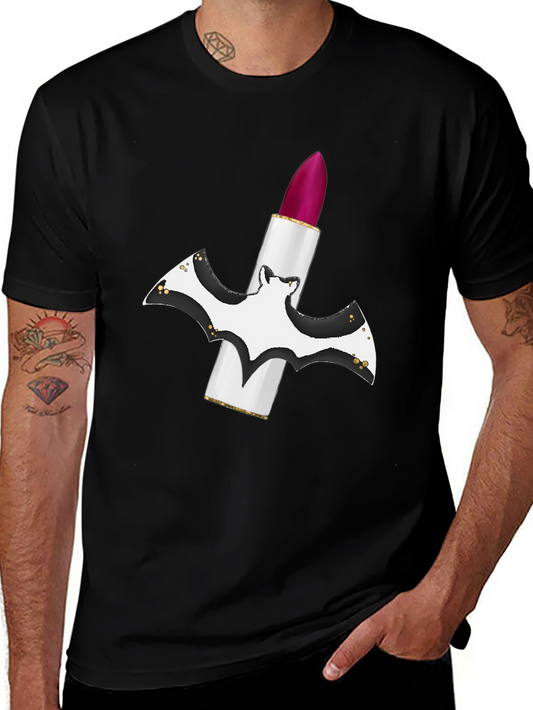 Bat Lipstick T-Shirt - Spooky Chic