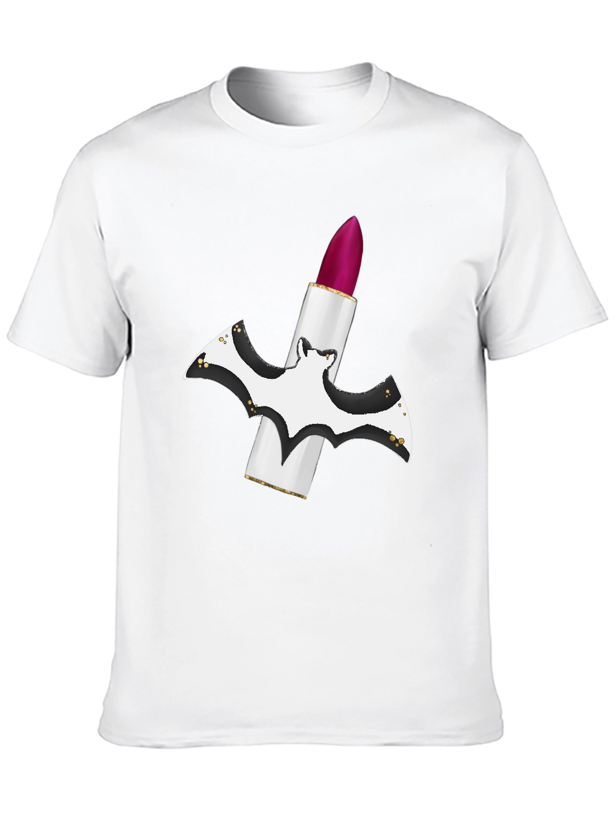 Bat Lipstick T-Shirt - Spooky Chic