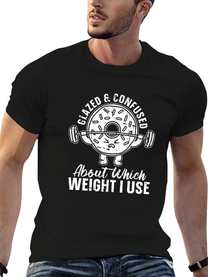Glazed & Confused Donut Gym Workout T-Shirt