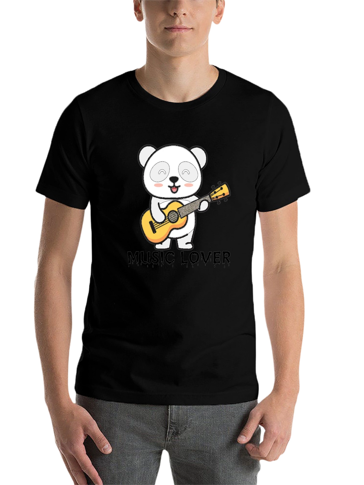Panda Music Lover Graphic T-Shirt