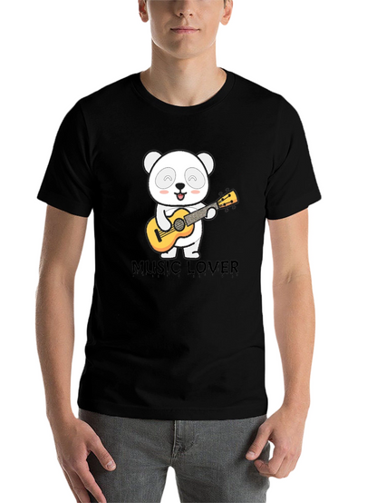 Panda Music Lover Graphic T-Shirt