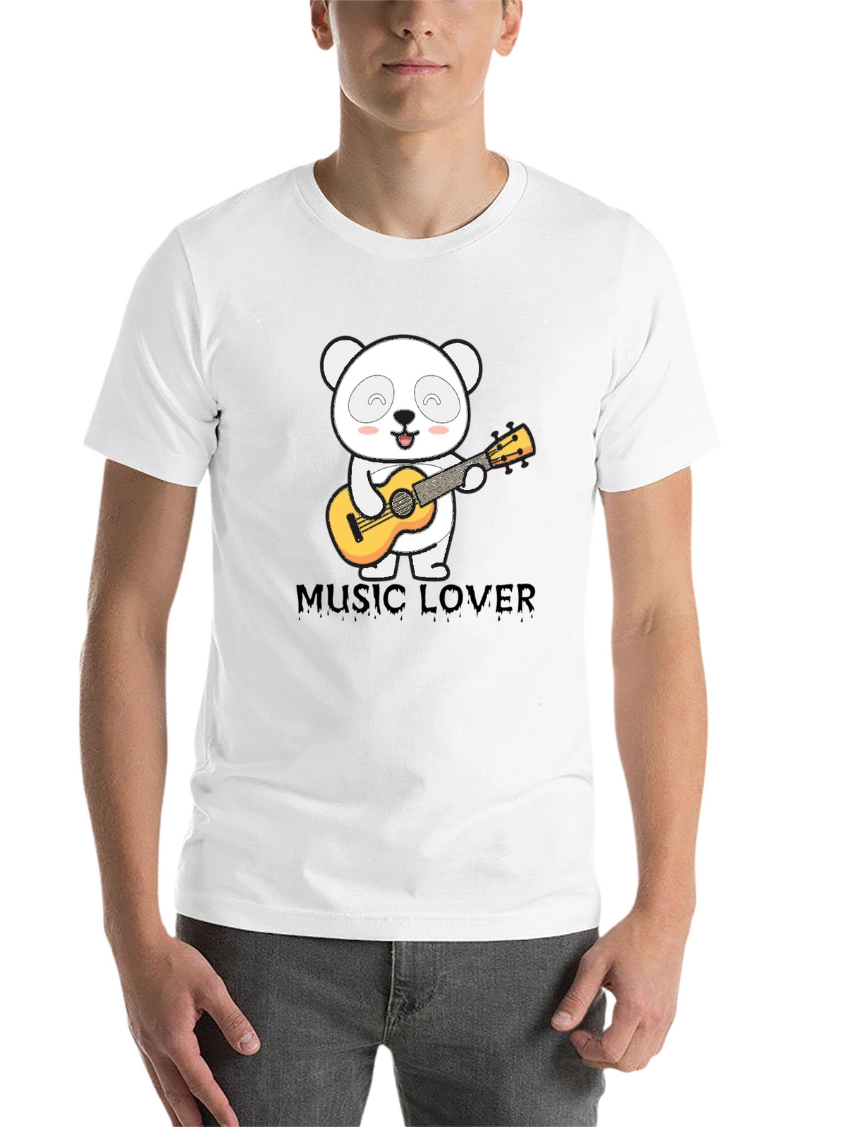 Panda Music Lover Graphic T-Shirt
