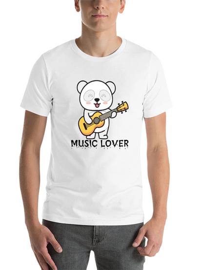 Panda Music Lover Graphic T-Shirt