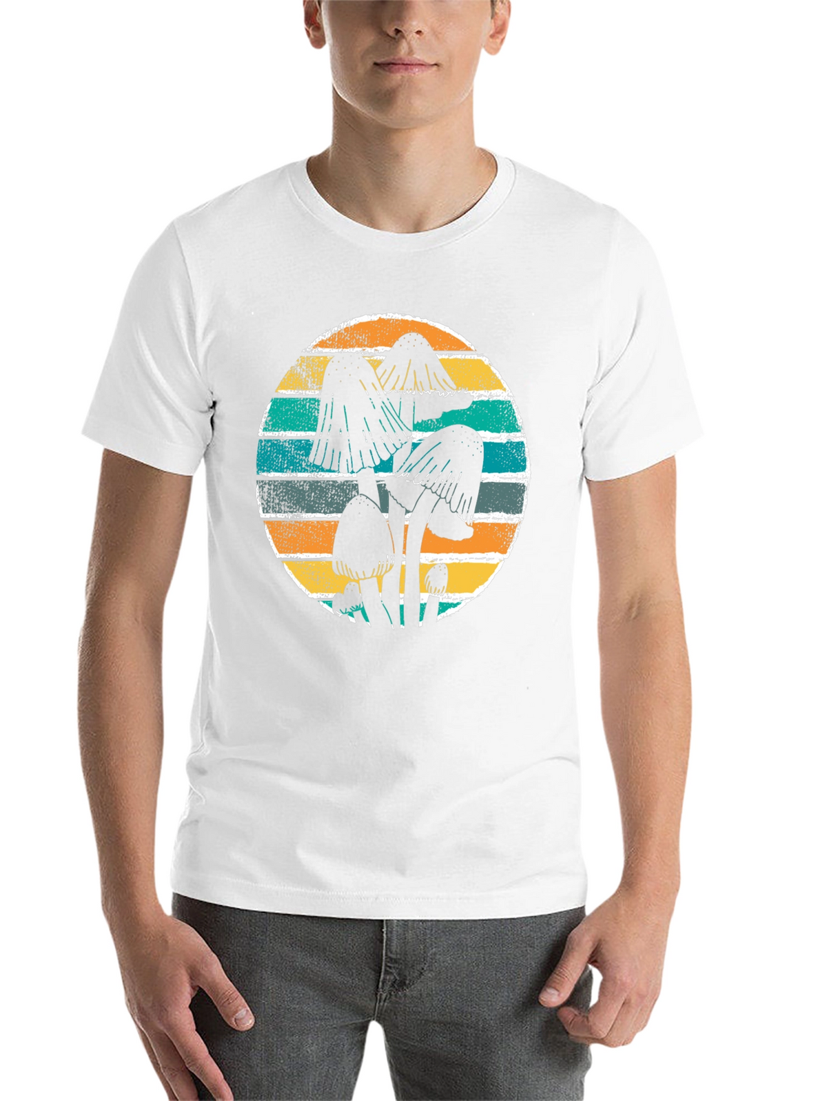 Mushroom Graphic Tee Retro Style