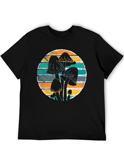Mushroom Graphic Tee Retro Style