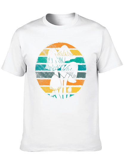 Mushroom Graphic Tee Retro Style