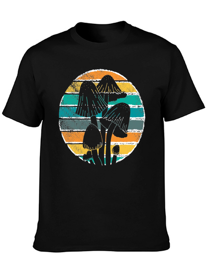 Mushroom Graphic Tee Retro Style