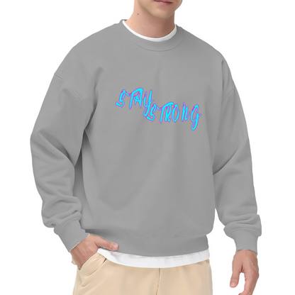 Stay Strong Graffiti 3D Lettering Crewneck Sweatshirt | Urban Streetwear Motivational Pullover, Encouragement Gift