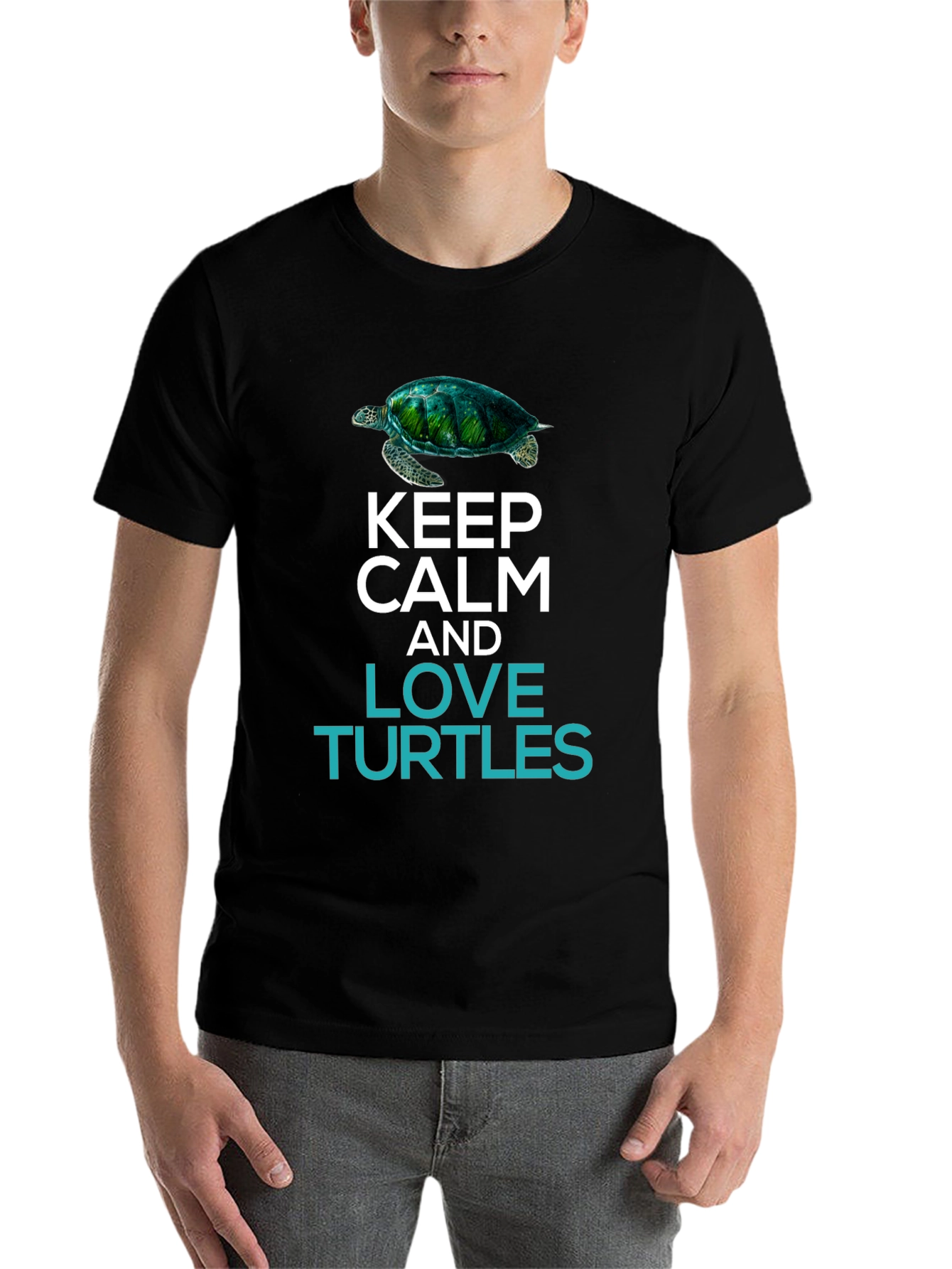 Keep Calm & Love Turtles Graphic T-Shirt