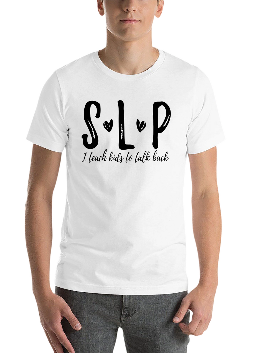 SLP Teach Kids to Talk Back Black T-Shirt