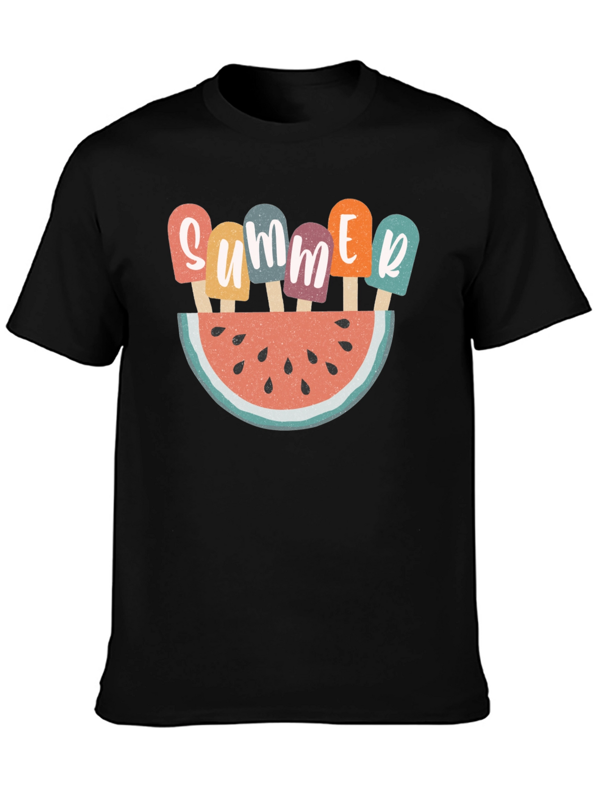 Summer Watermelon Popsicle Graphic T-Shirt