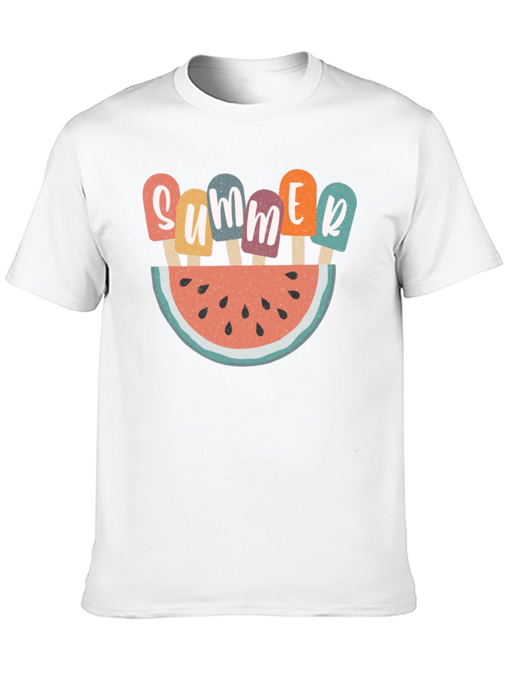 Summer Watermelon Popsicle Graphic T-Shirt