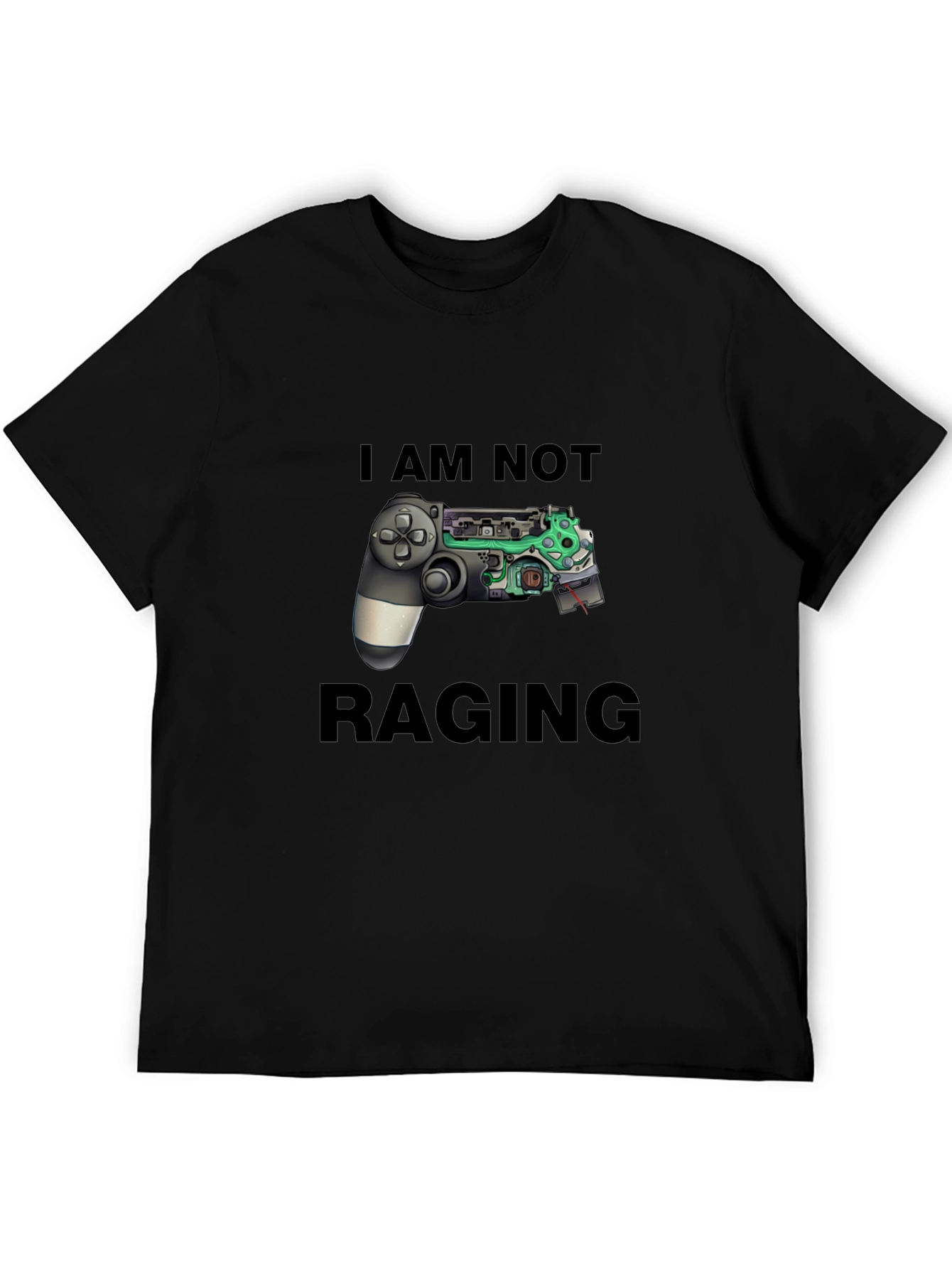 I Am Not Raging Gamer T-Shirt - Black Graphic Tee