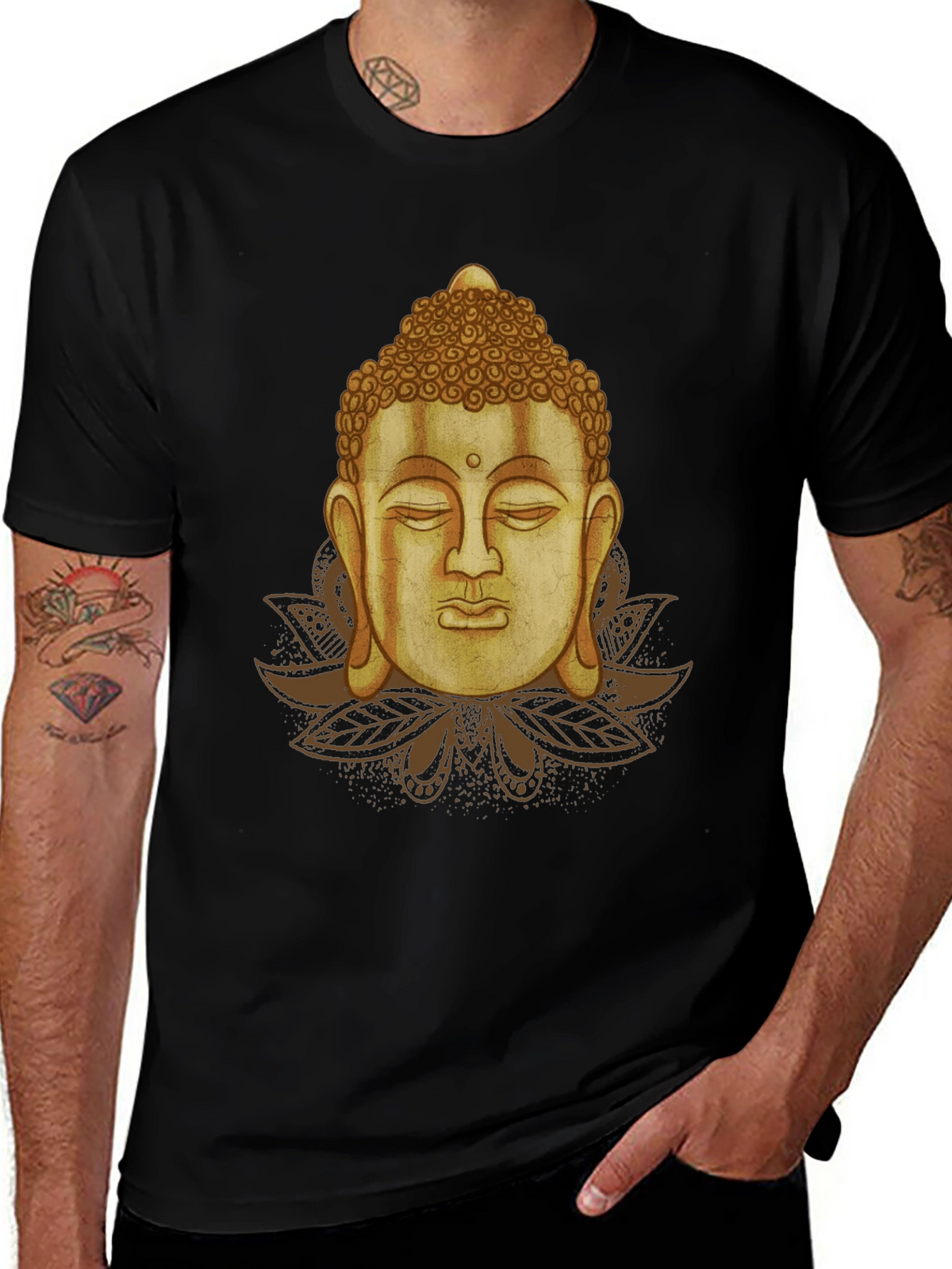 Buddha Graphic Black T-Shirt