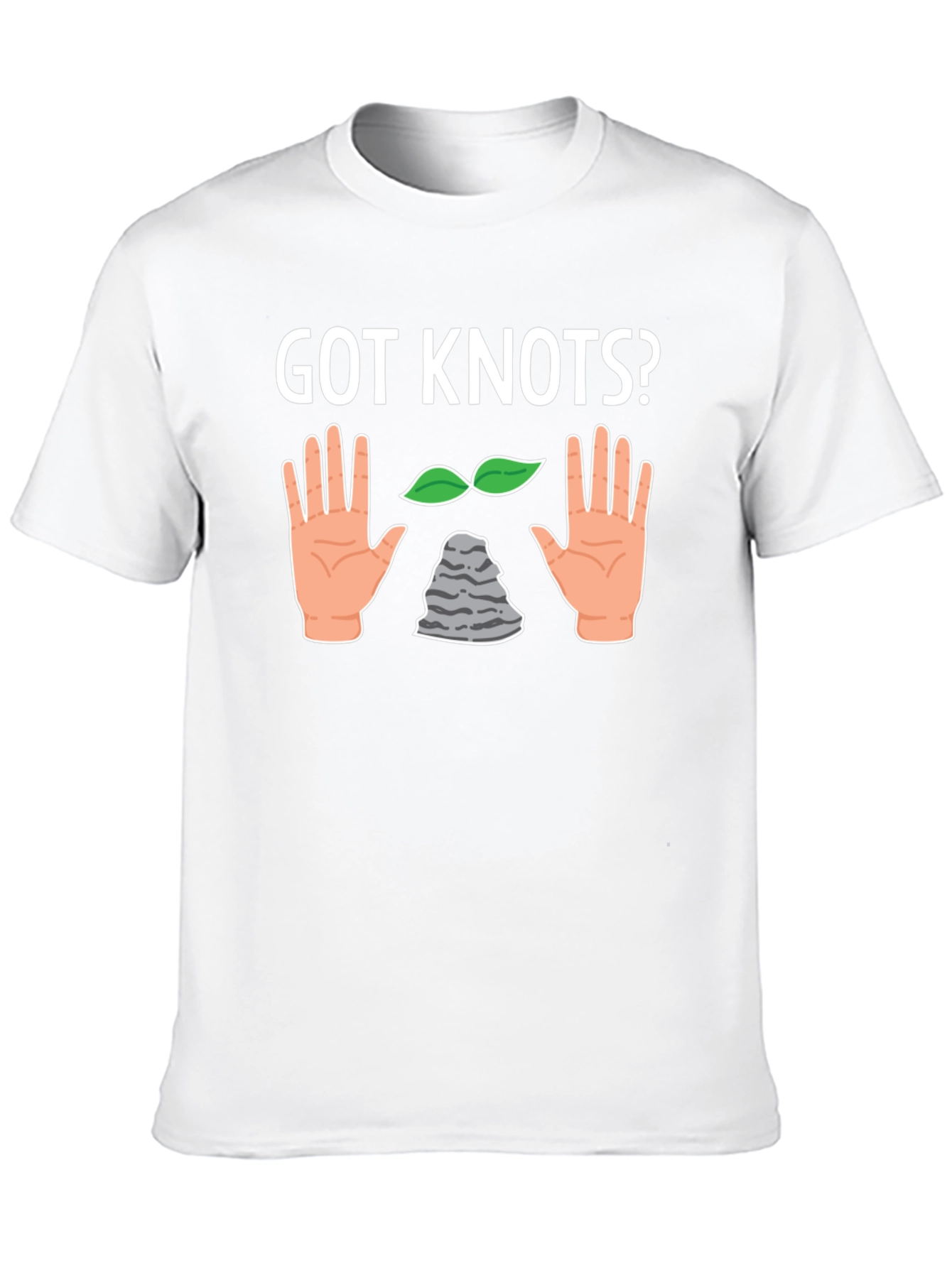 Got Knots? Hand Leaves and Rock T-Shirt