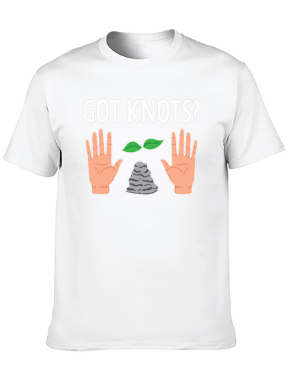 Got Knots? Hand Leaves and Rock T-Shirt