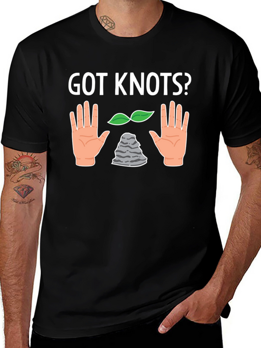 Got Knots? Hand Leaves and Rock T-Shirt