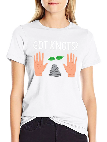 Got Knots? Hand Leaves and Rock T-Shirt