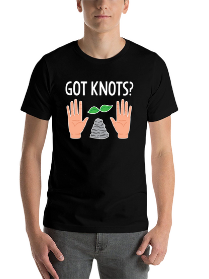 Got Knots? Hand Leaves and Rock T-Shirt