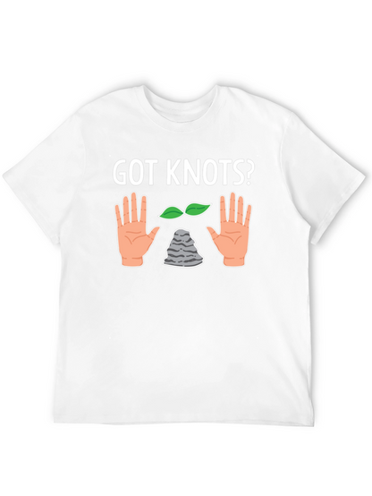 Got Knots? Hand Leaves and Rock T-Shirt