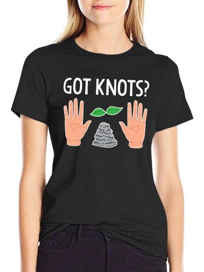 Got Knots? Hand Leaves and Rock T-Shirt