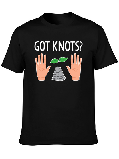 Got Knots? Hand Leaves and Rock T-Shirt