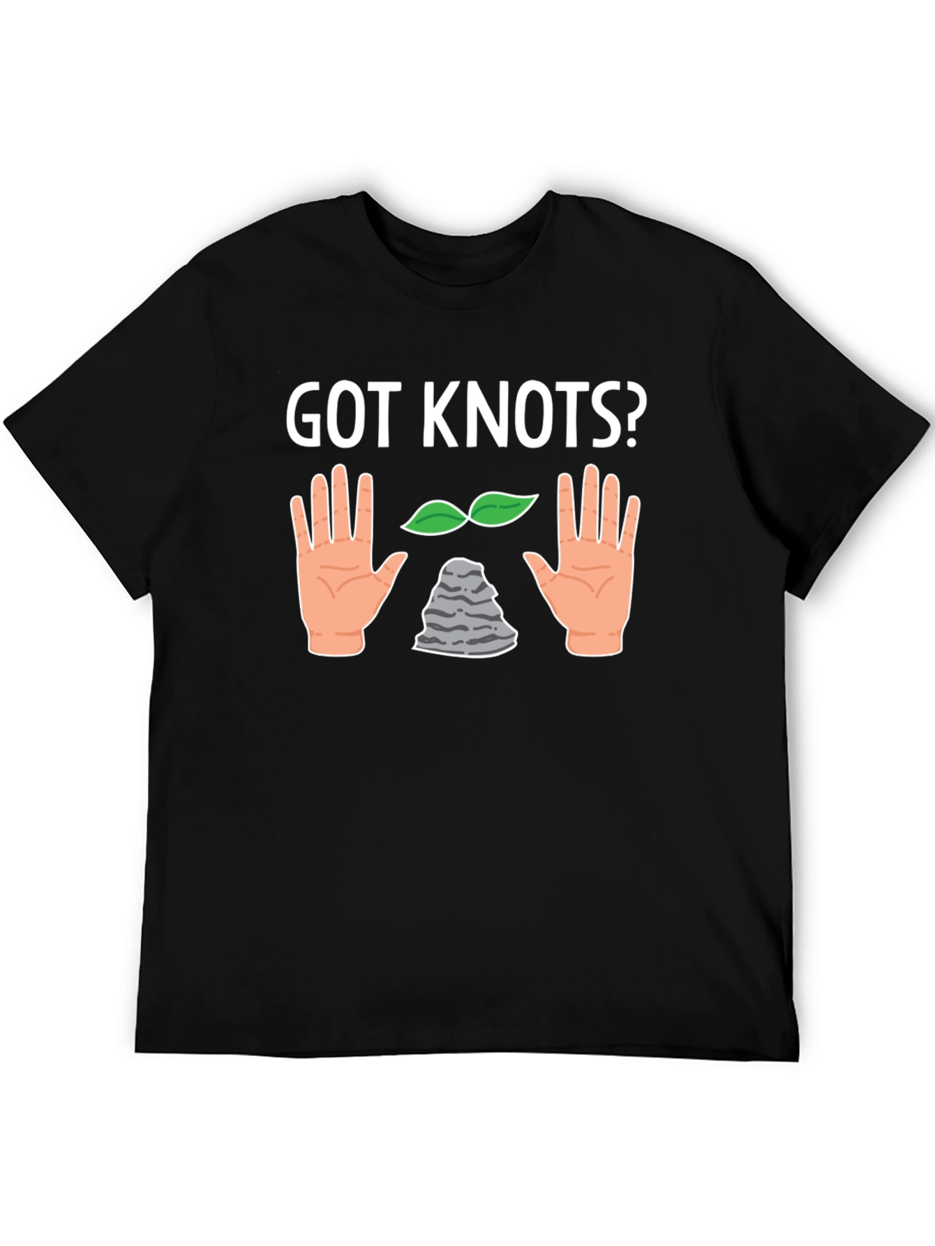 Got Knots? Hand Leaves and Rock T-Shirt