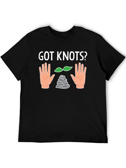 Got Knots? Hand Leaves and Rock T-Shirt