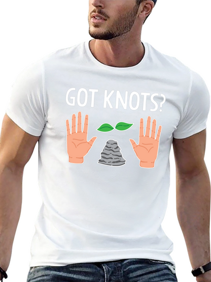 Got Knots? Hand Leaves and Rock T-Shirt
