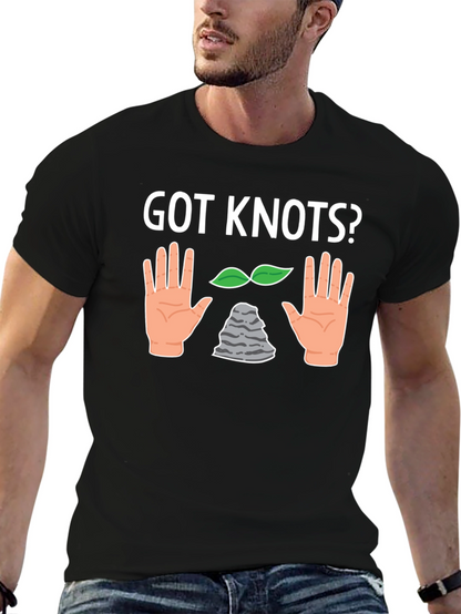 Got Knots? Hand Leaves and Rock T-Shirt