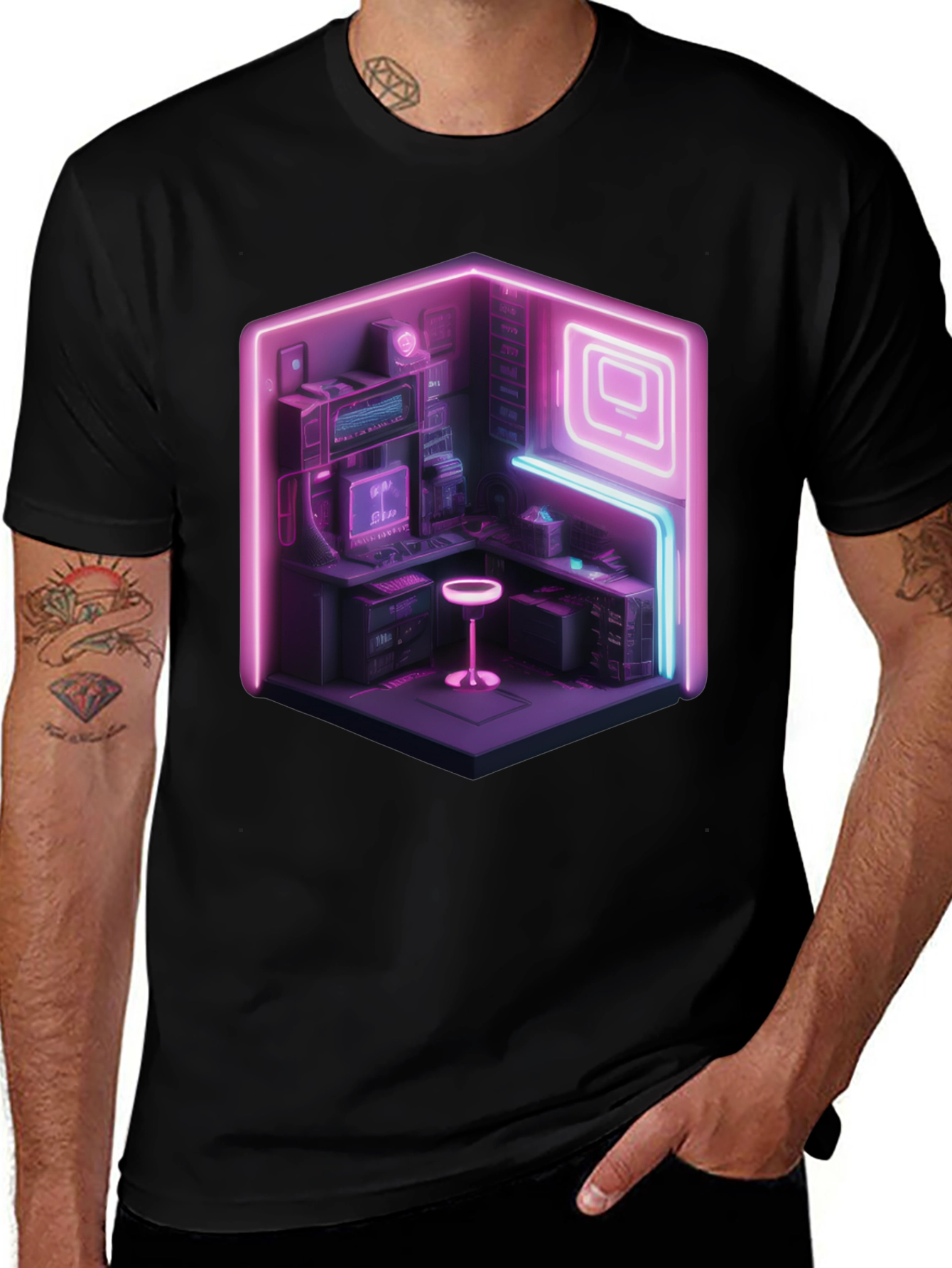 Neon Cyberpunk Gamer T-Shirt