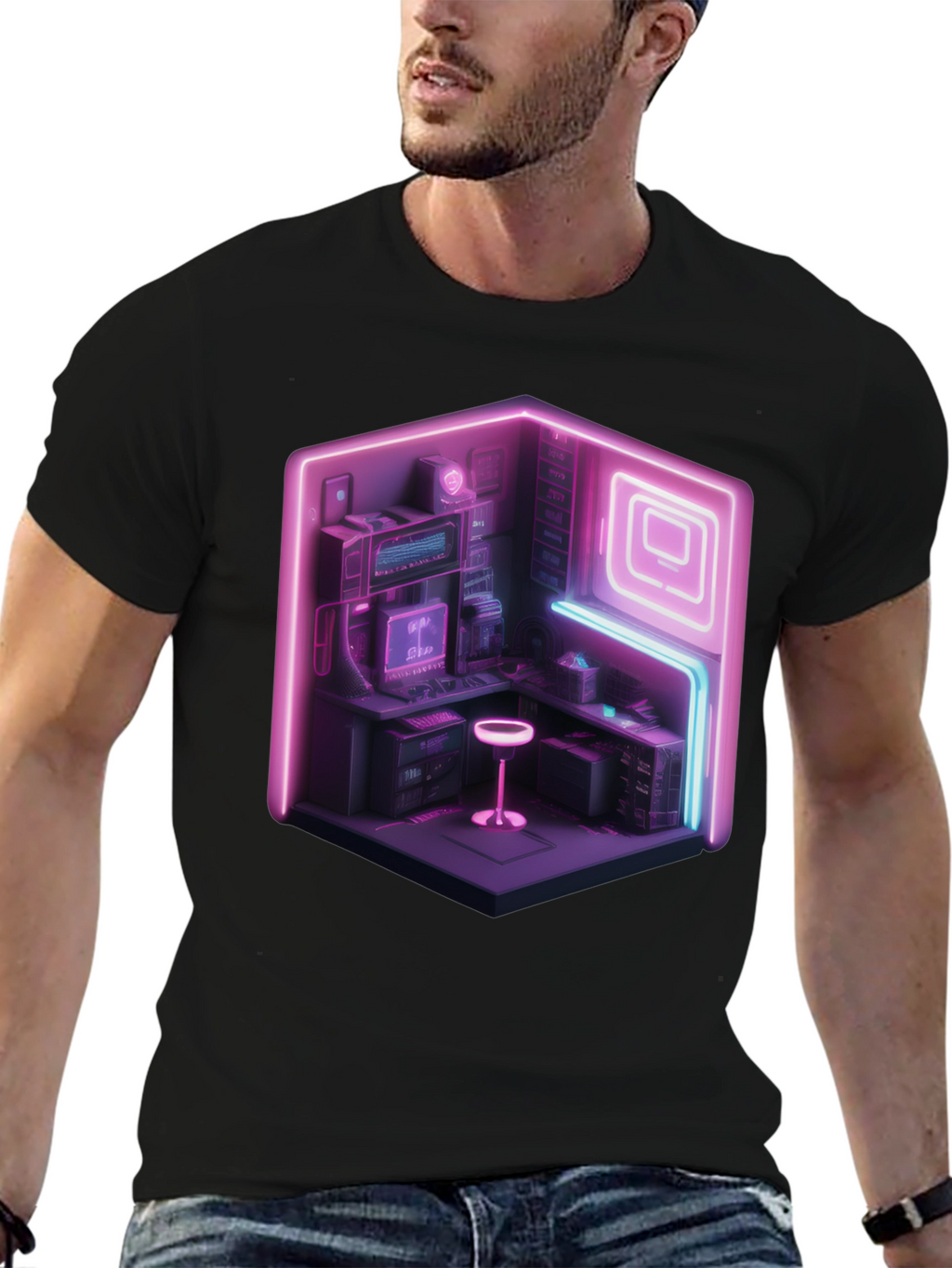 Neon Cyberpunk Gamer T-Shirt