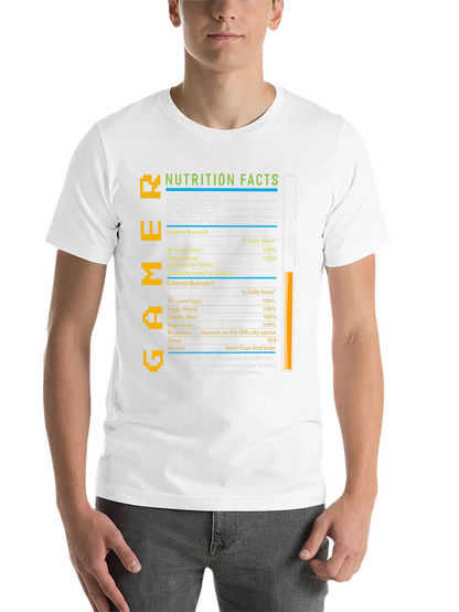 Gamer Nutrition Facts T-Shirt - Black