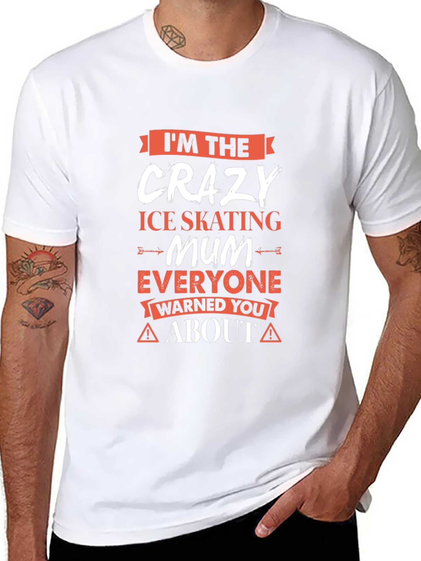 Crazy Ice Skating Mum T-Shirt - Novelty Graphic Tee