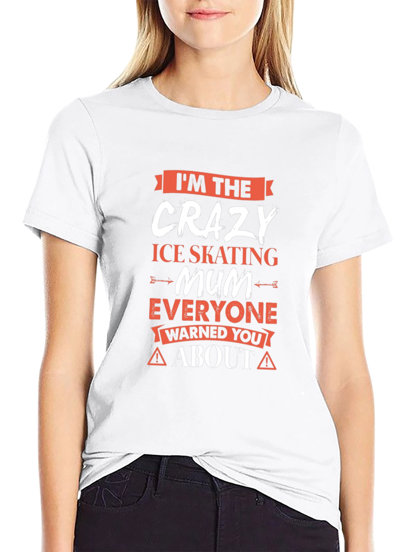 Crazy Ice Skating Mum T-Shirt - Novelty Graphic Tee