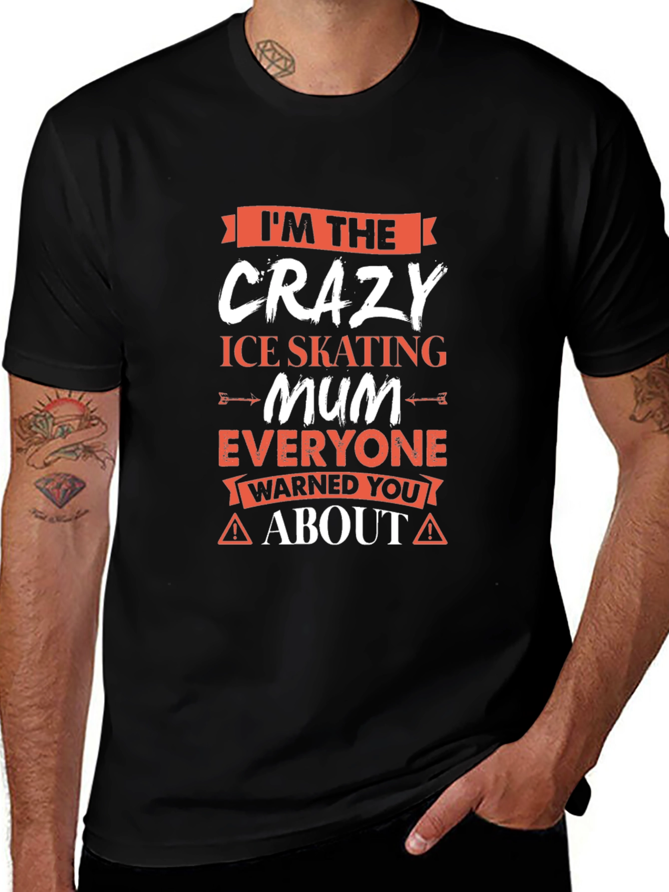 Crazy Ice Skating Mum T-Shirt - Novelty Graphic Tee