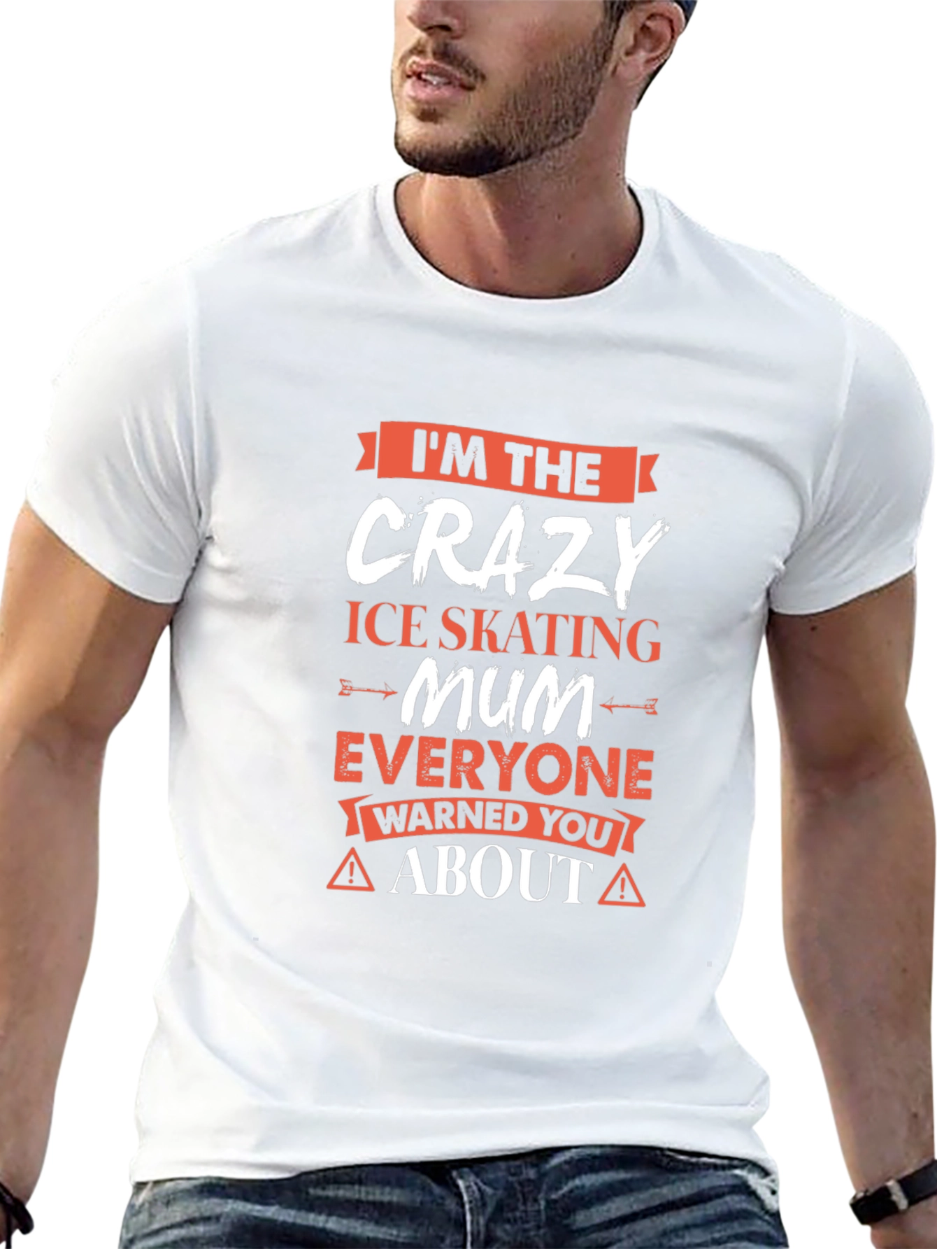 Crazy Ice Skating Mum T-Shirt - Novelty Graphic Tee