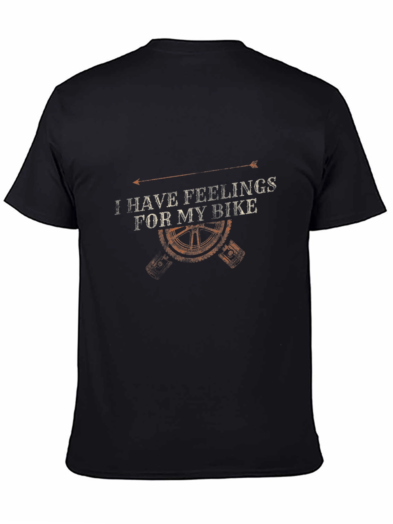 Bike Lovers Tee: I Have Feelings For My Bike - Black T-Shirt