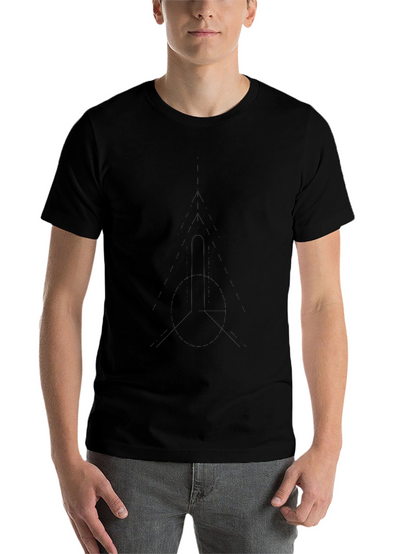 Mens Solid Black Crew Neck T-Shirt