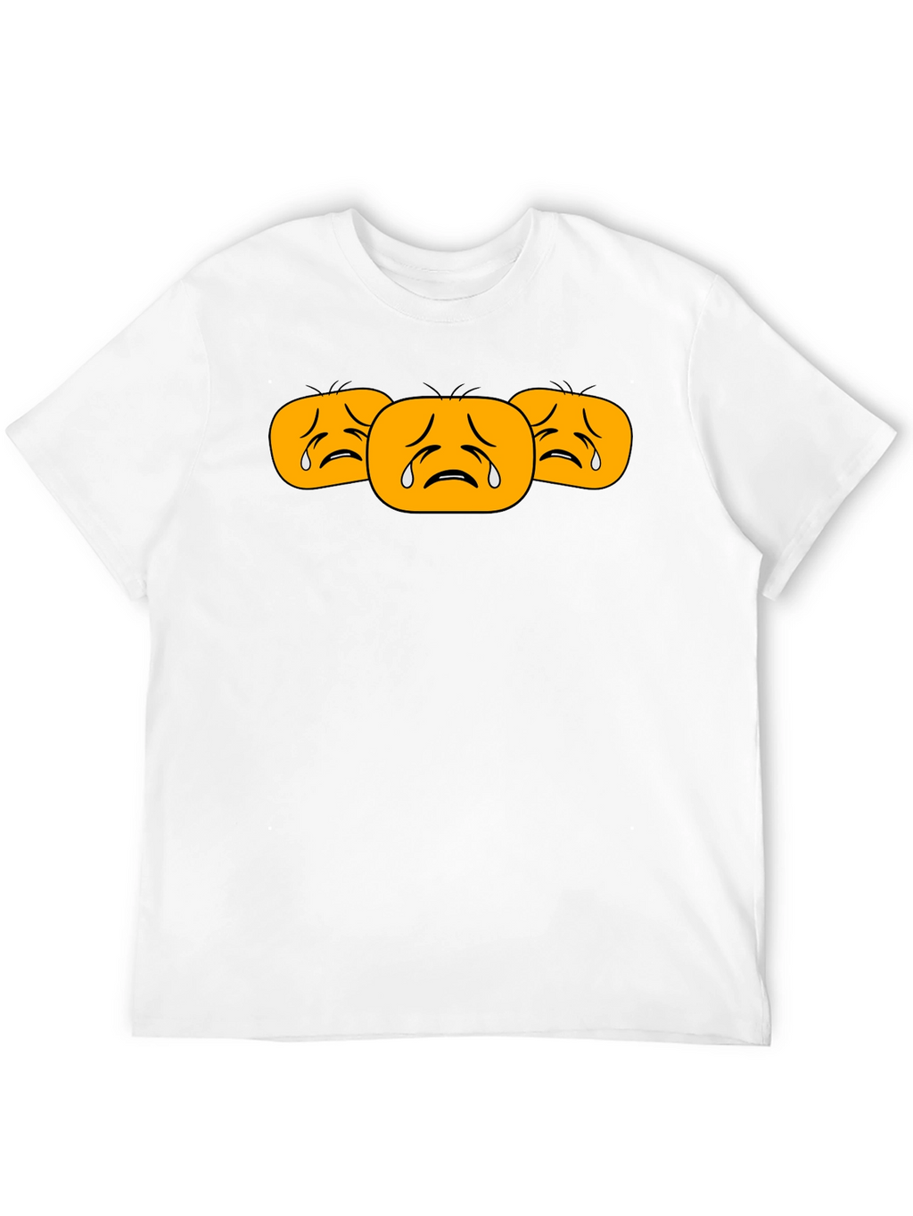 Sad Emoji T-Shirt - Black Cotton Tee