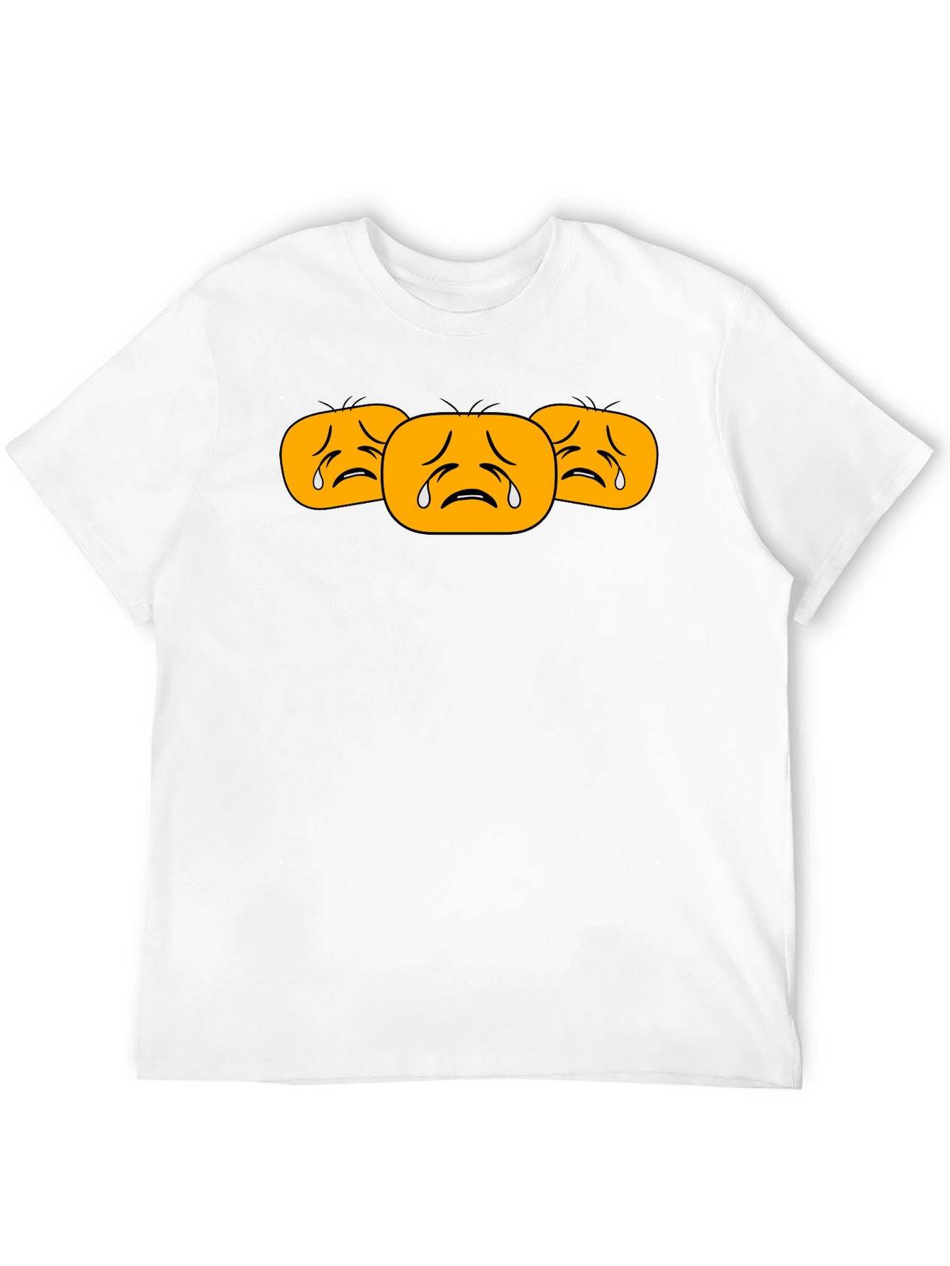 Sad Emoji T-Shirt - Black Cotton Tee
