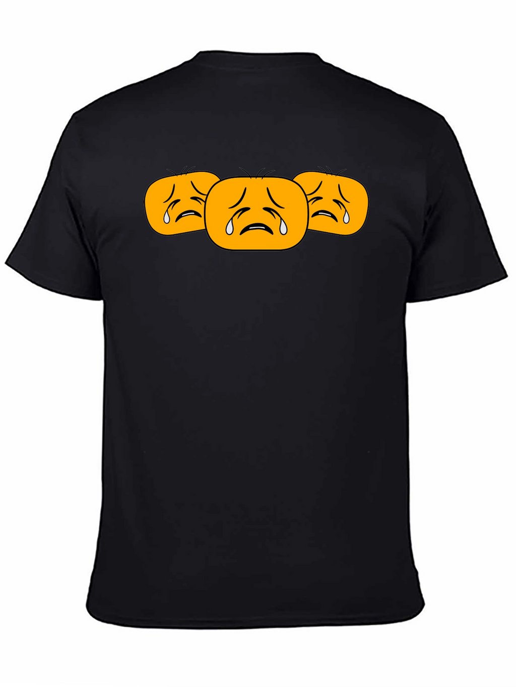 Sad Emoji T-Shirt - Black Cotton Tee