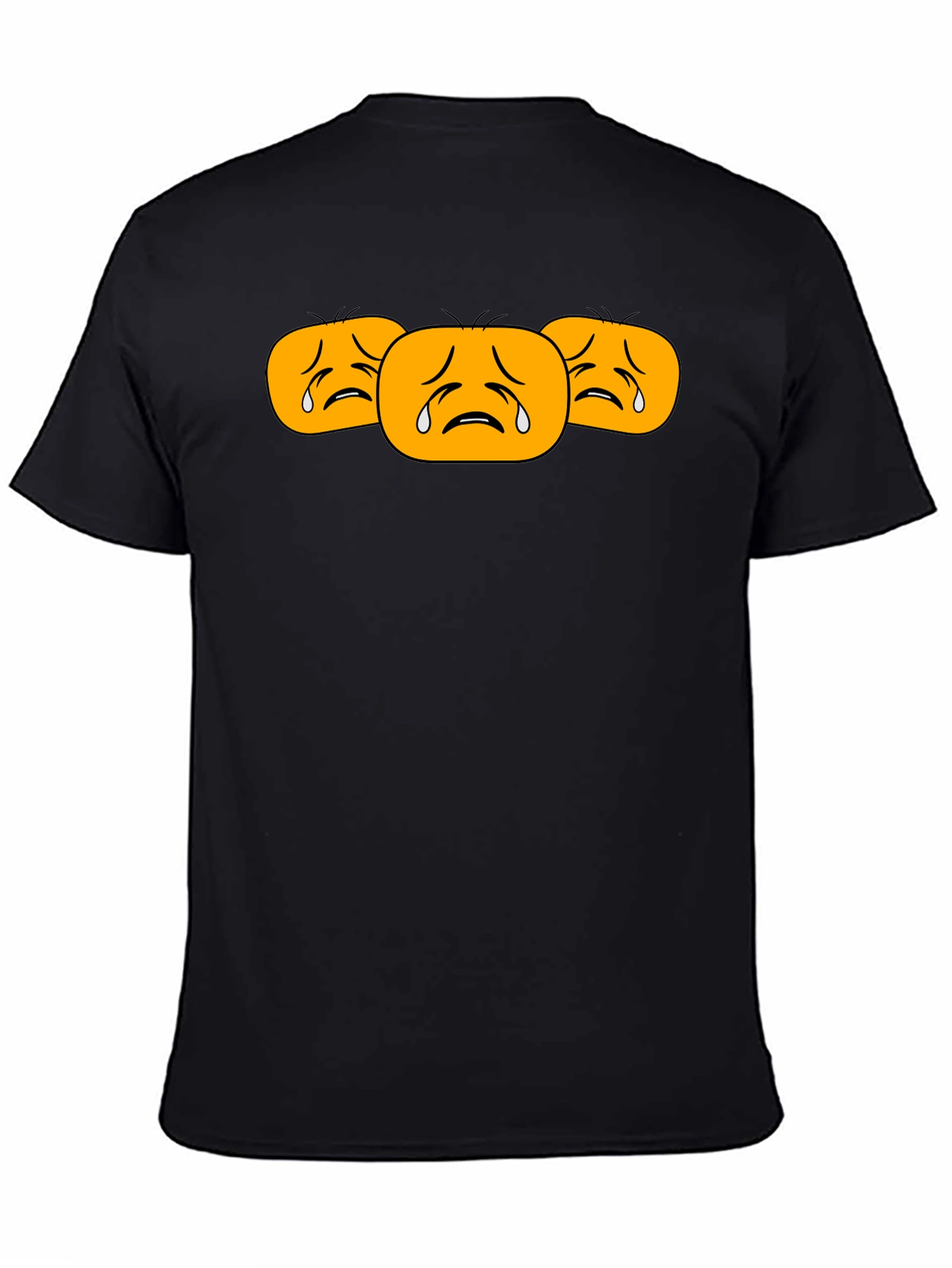 Sad Emoji T-Shirt - Black Cotton Tee
