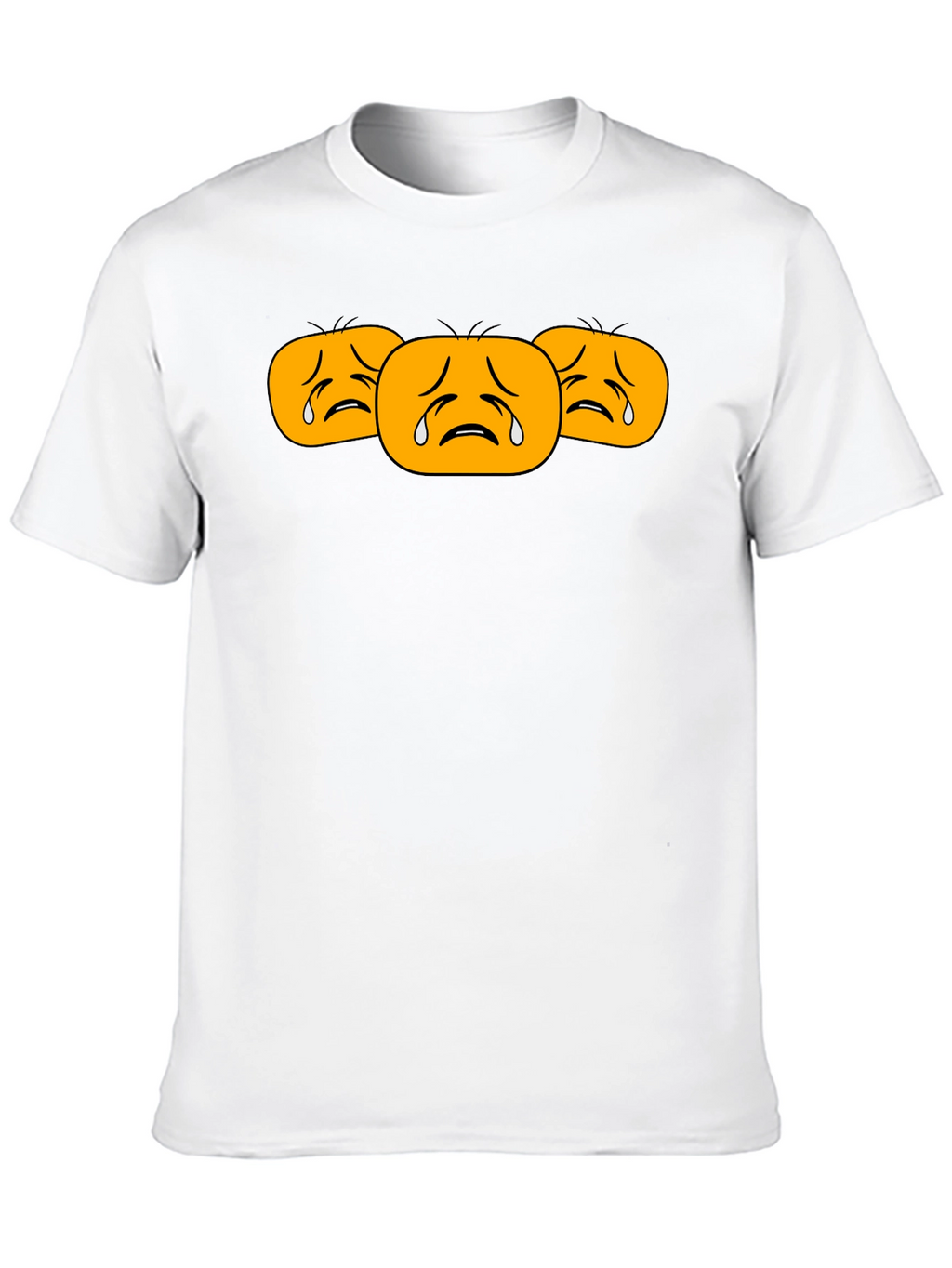 Sad Emoji T-Shirt - Black Cotton Tee