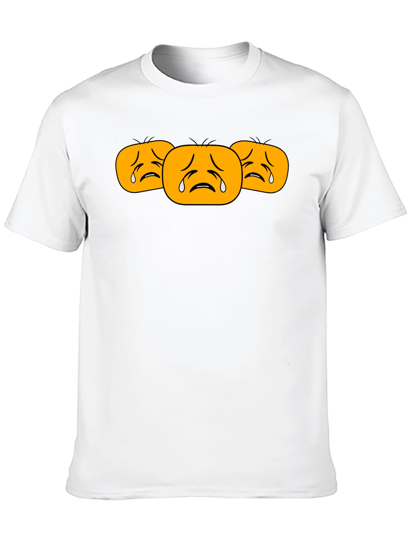 Sad Emoji T-Shirt - Black Cotton Tee
