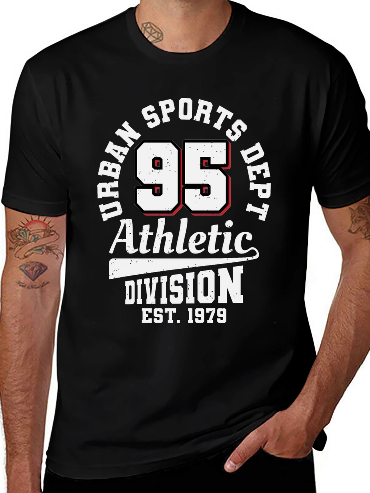 Urban Sports Dept. 95 Athletic Division Black T-Shirt
