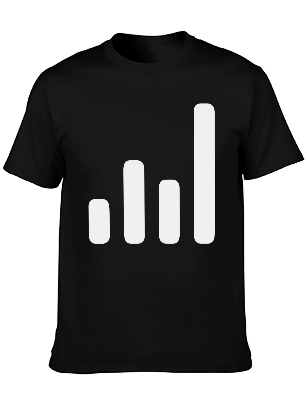 Signal Strength Graphic Tee - Black Cotton Blend T-Shirt