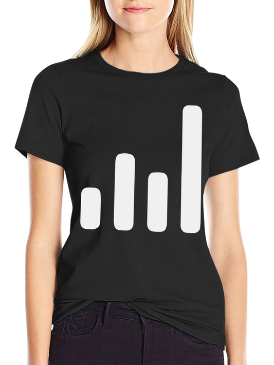 Signal Strength Graphic Tee - Black Cotton Blend T-Shirt