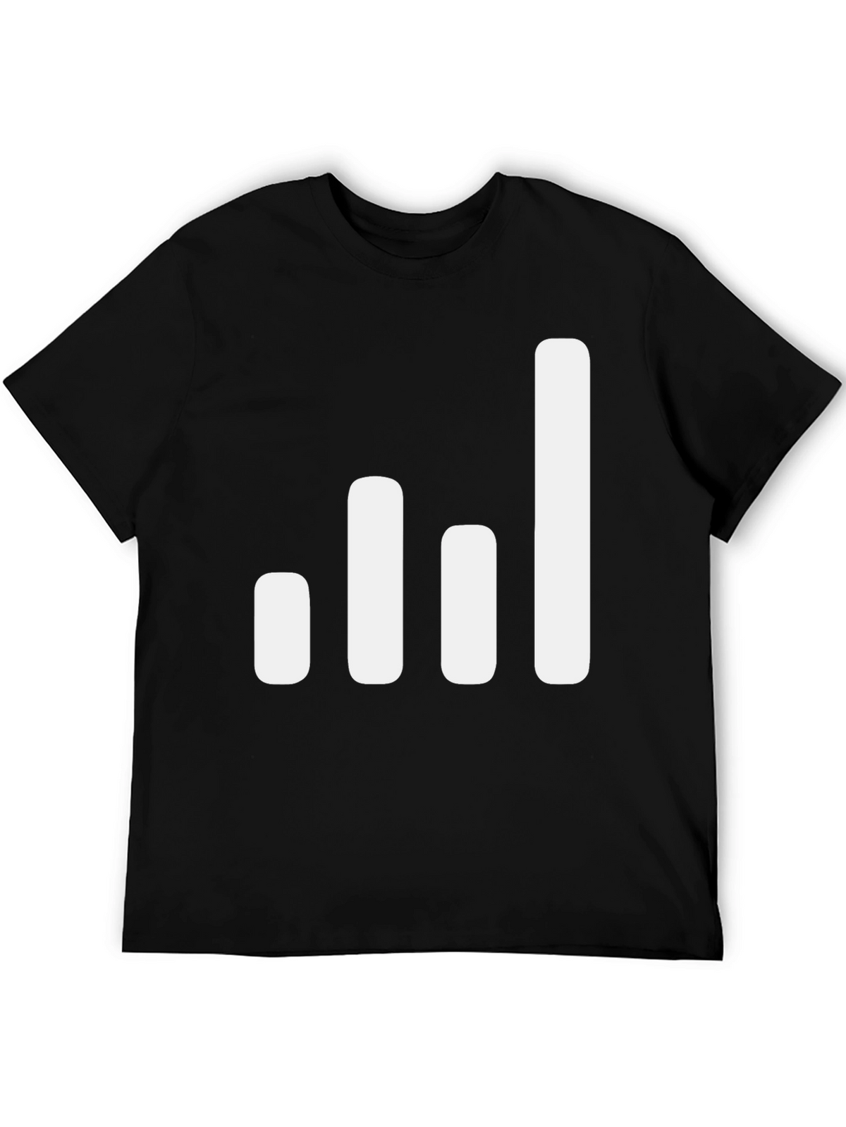 Signal Strength Graphic Tee - Black Cotton Blend T-Shirt