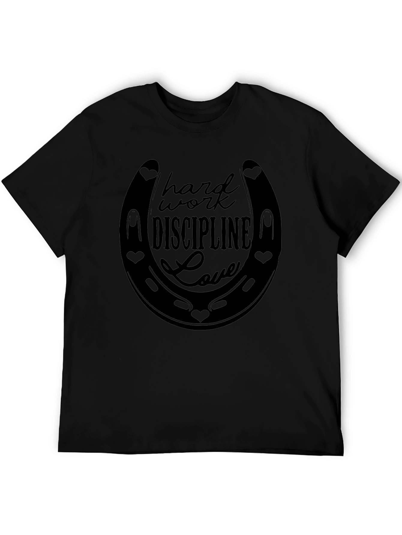 Hard Work Discipline Love Horseshoe Graphic Tee